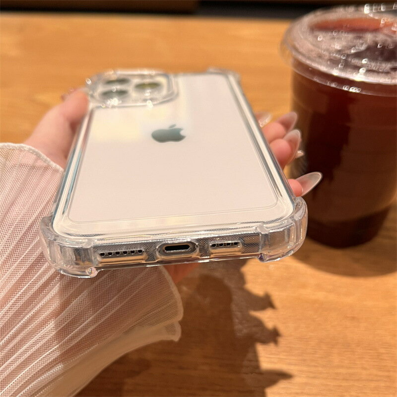 【超悅購物】I Phone 15 手機殼 四角防摔太空保護殼 手機殼 透明手機殼 防摔殼 5
