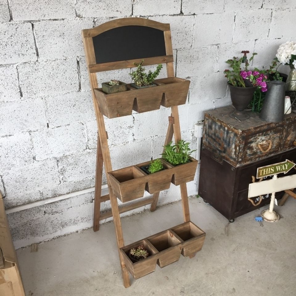 免運/可開票 戶外花園花店雜貨多層實木多肉分類花架置物架黑板招牌婚禮歡迎