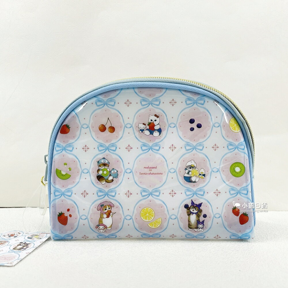 日本進口 sanrio x mofusand 三麗鷗 貓咪裝扮 聯名款 大容量 化妝包(水果)｜小鶴日貨