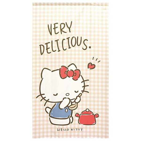 【震撼精品百貨】凱蒂貓 Hello Kitty SANRIO三麗鷗 凱蒂貓 HELLO KITTY 門簾 格子(85X150CM)*91928 震撼日式精品百貨