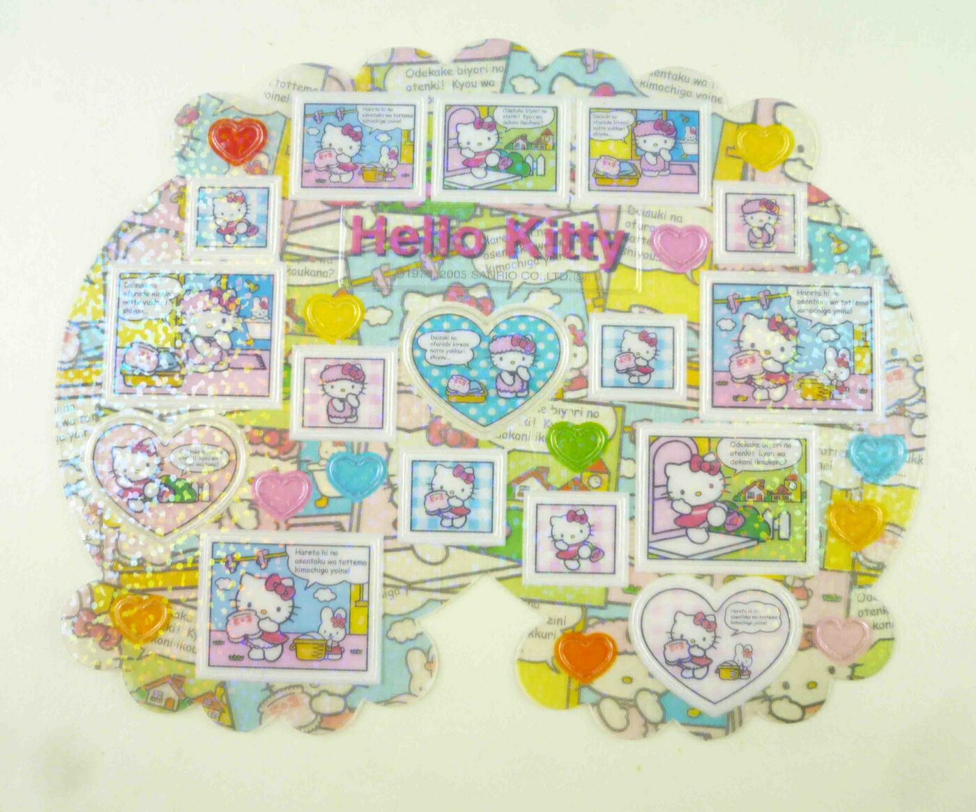 【震撼精品百貨】Hello Kitty 凱蒂貓 KITTY貼紙-閃亮漫畫 震撼日式精品百貨