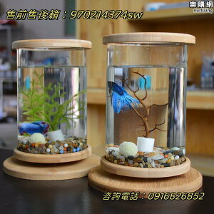 迷你小魚缸創意鬥魚專用缸小型造景生態瓶家用客廳辦公室圓型魚缸