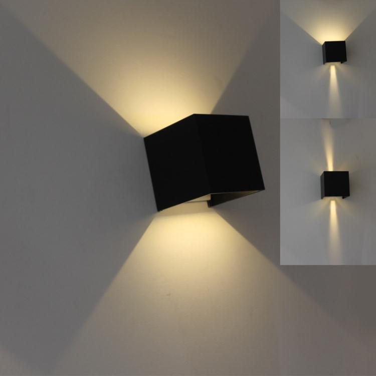 led壁燈戶外室外方形壁燈現代簡約創意酒店工程燈可調光 全館免運