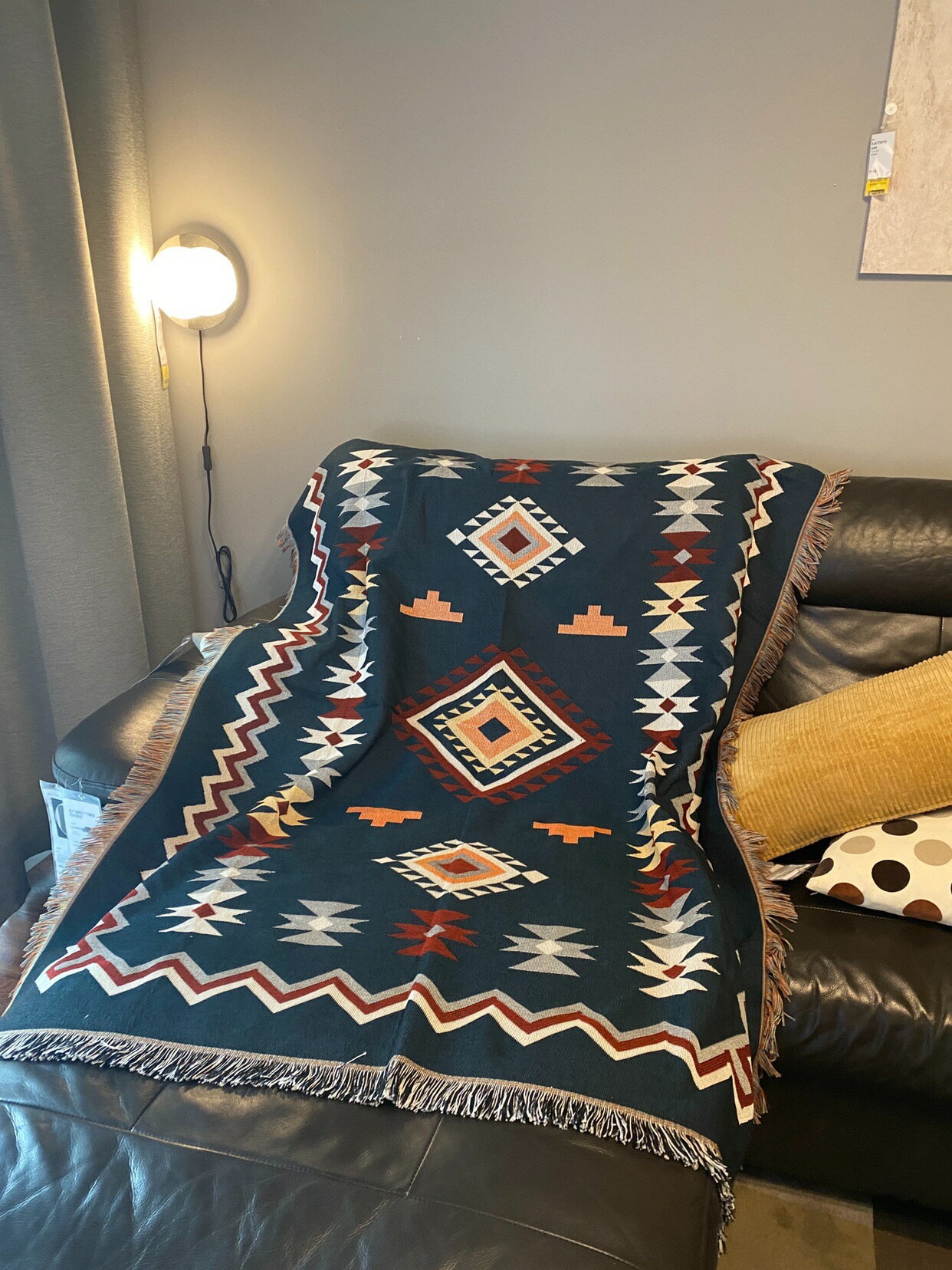 戶外野餐毯美式毯幾何印第安土耳其休閑沙發毯裝飾線毯 阿富汗