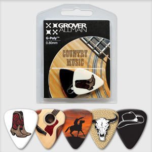 澳洲 Grover Allman 主題系列『Country Music』烏克麗麗/木吉他/電吉他 Pick 彈片【唐尼樂器】