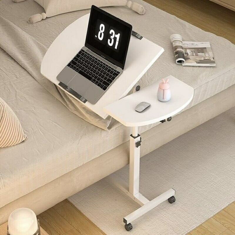 膝上桌 床邊桌可旋轉床邊桌可移動可調整升降桌摺疊電腦桌沙發邊桌子家用