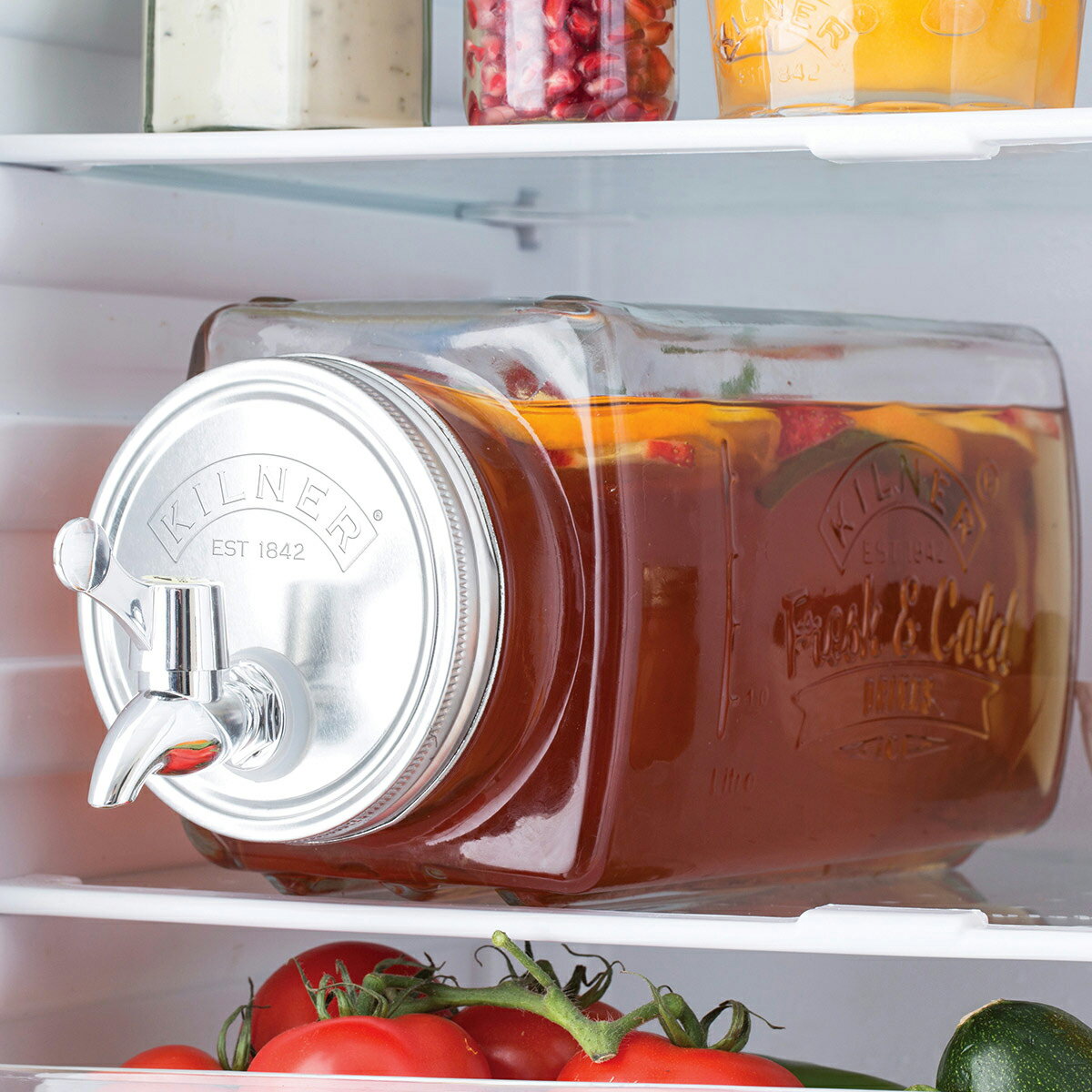 英國Kilner冷水壺家用帶龍頭玻璃涼水壺大容量冰箱可樂桶北歐輕奢 全館免運