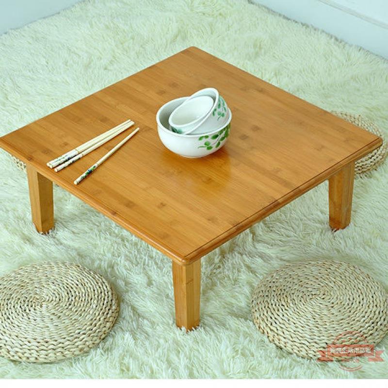 矮桌楠竹炕桌實木方桌正方形學習桌飯桌榻榻米桌子小茶幾窗餐桌