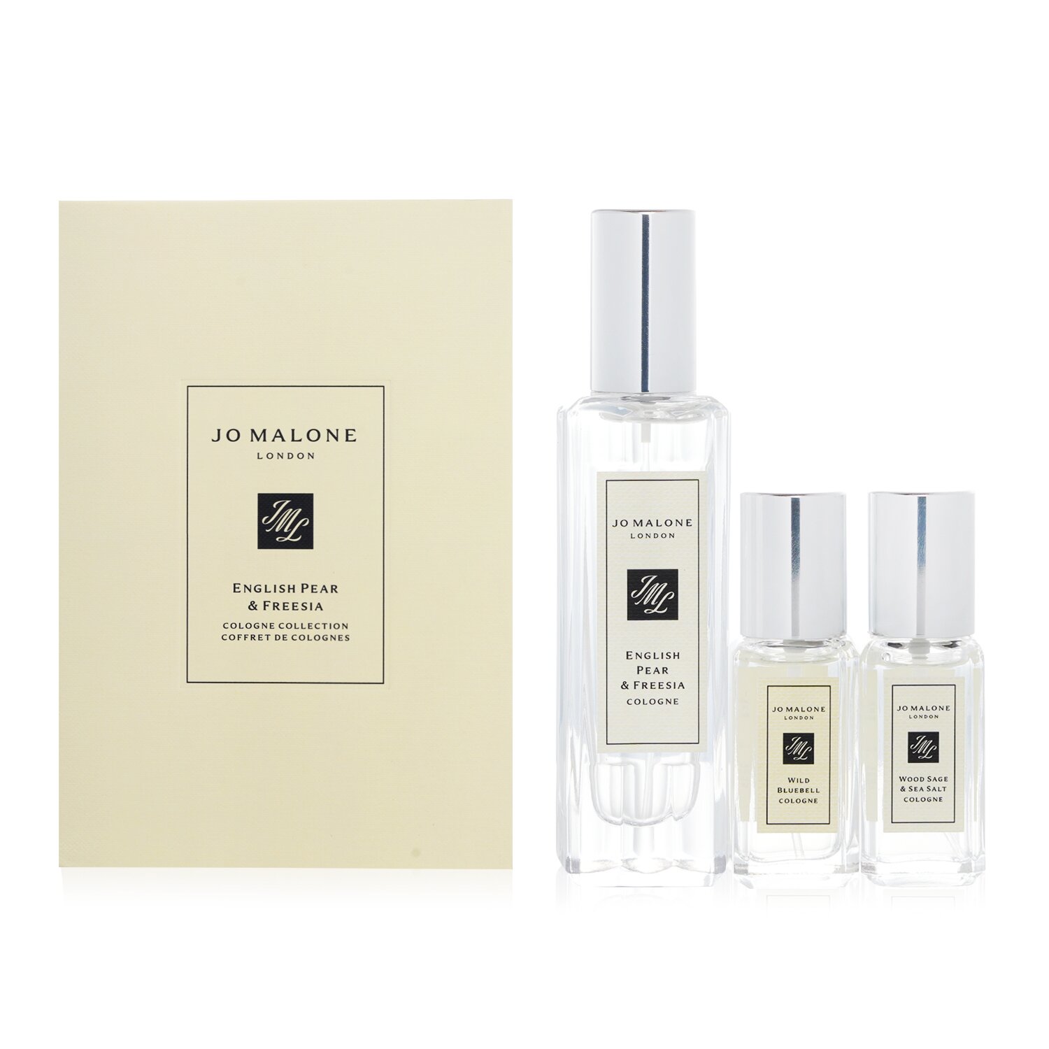 Jo Malone - 英國梨與小蒼蘭套裝: 英國梨與小蒼蘭古龍水 30毫升 + 鼠尾草與海鹽古龍水 9毫升 +藍風鈴古龍水 9毫升 1