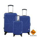 Gate9米字英倫系列ABS霧面輕硬殼三件組旅行箱 / 行李箱