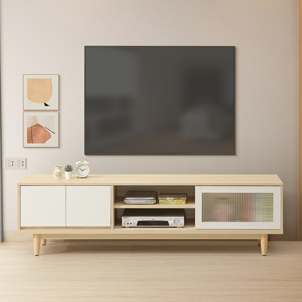 【直人木業】綠建材彩妝板溫馨系列電視櫃181公分｜APP結帳再賺4%點數 1