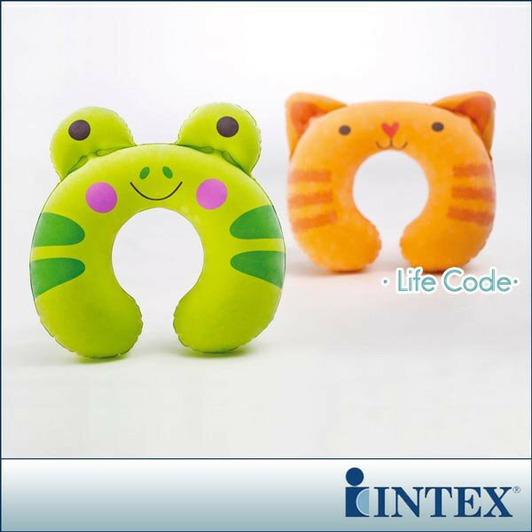 【INTEX】充氣護頸枕 不挑款-動物造型超輕巧易攜帶/外出旅行搭車、搭飛機，都超方便