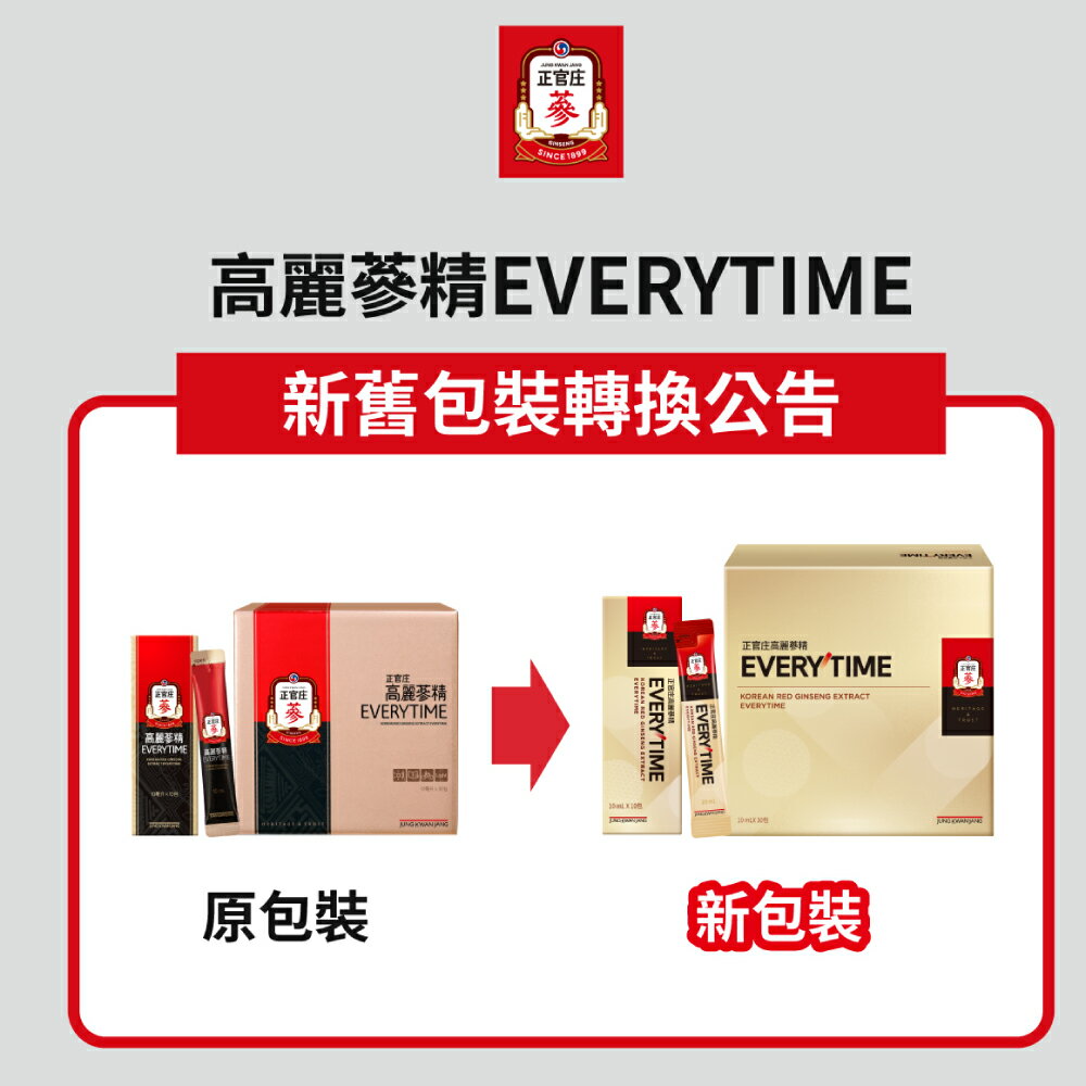加贈精美提袋 正官庄 高麗蔘精精美禮盒組EVERYTIME 10mlx30包/盒  (6年根高麗蔘 韓國製品品質保證) (母親節禮盒 長輩 送禮 伴手禮)專品藥局【2010081】 3