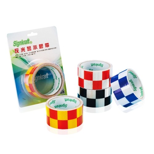 進大 花蝶牌 賽車旗方格 反光膠帶 (50mm*3M)