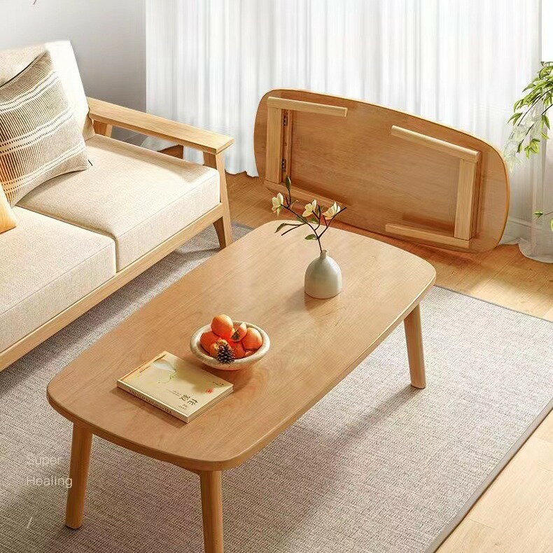 可折疊茶幾小戶型客廳家用茶幾餐桌兩用臥室小矮桌實木簡約小桌子