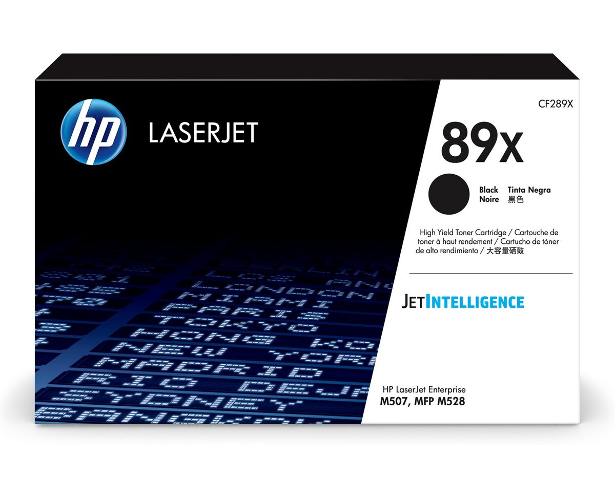 【最高22%回饋 滿額折300】 HP 89X 黑色原廠LaserJet 高容量碳粉匣(CF289X) For HP M507 / M528