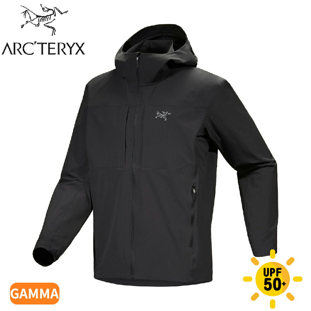 【ARC'TERYX 始祖鳥 男 Gamma 輕量軟殼外套《黑》】X000007741/登山/連帽/防風/戶外