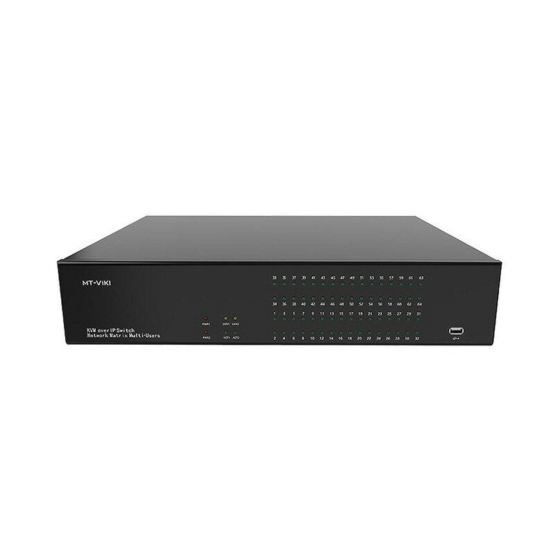 邁拓維矩64口IP數字KVM切換器矩陣CAT5網路本地8個遠端MT-9864【宜家良品百貨】