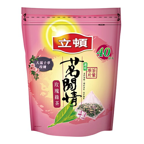 <br/><br/>  立頓茗閒情-玫瑰綠茶40入*1.6g【愛買】<br/><br/>