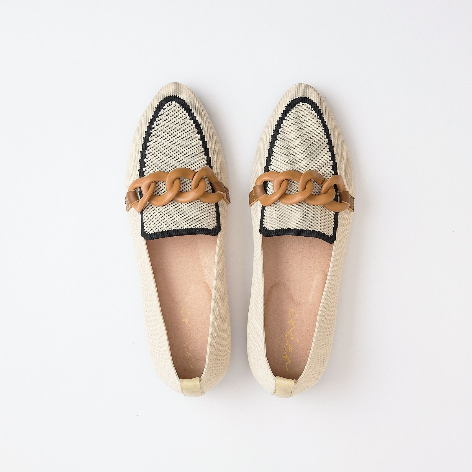 creer shoes Office Oasis 裝飾釦樂福鞋 針織平底鞋