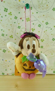 【震撼精品百貨】Micky Mouse 米奇/米妮 絨毛鑰匙圈-南瓜米妮 震撼日式精品百貨