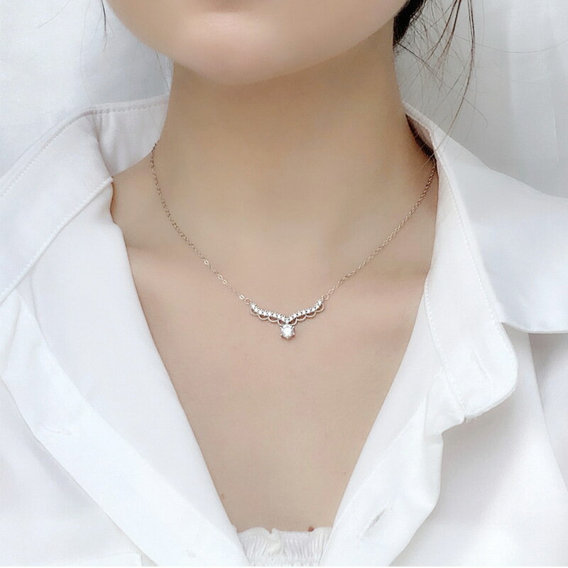 【巴黎精品】現貨+預購 莫桑鑽石項鍊飾品配件925純銀項鍊-0.5克拉鑽石項鏈莫桑鑽項鍊p1as38 2