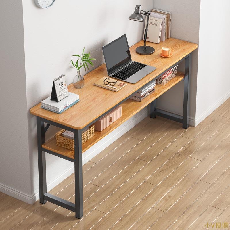 小V優購雙層長條桌 電腦桌 窄桌書桌 工作 辦公桌 書桌長桌 桌子書桌學生桌 跨床桌