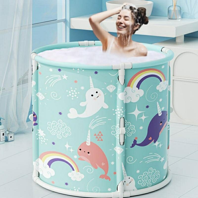 泡澡桶浴桶成人洗澡浴盆浴缸家用大人沐浴桶免安裝可折疊圓形保溫