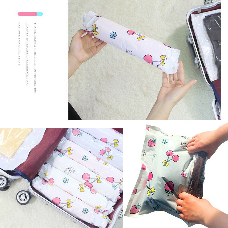 衣物真空壓縮袋【Y015】台灣出貨 居家  真空壓縮收納袋 手卷 壓縮袋 收納袋 真空袋 棉被袋 衣物袋 收納真空袋 5