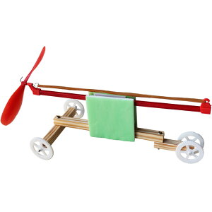 科技小制作橡皮筋動力小車diy手工制作科學探究益智玩具實驗材料