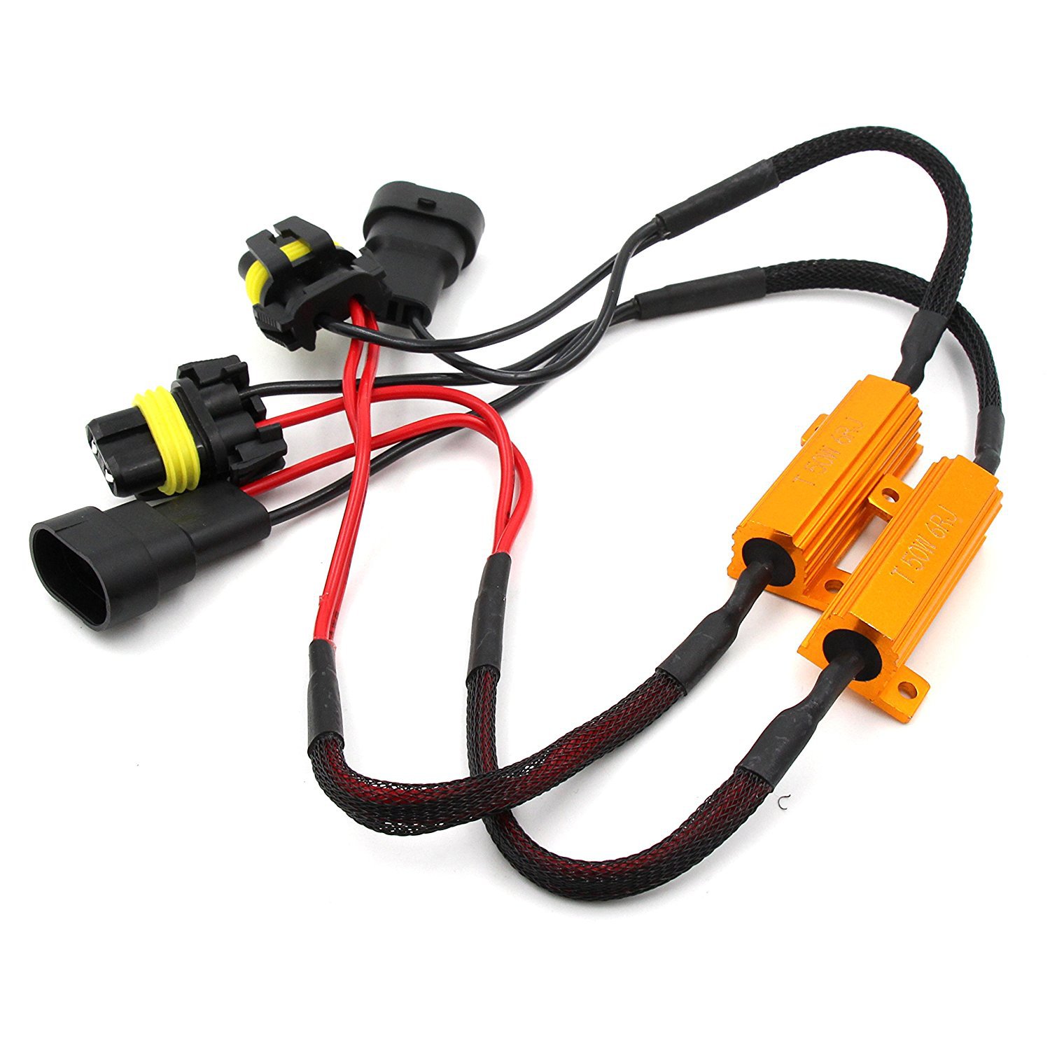汽車燈泡LED霧燈電阻線專用解碼線組電阻解碼器H4H7H8H119006H3H1