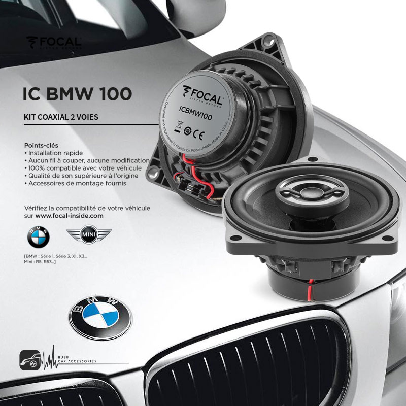 M5r FOCAL【IC BMW 100】4” 兩音路同軸BMW專用單體 BMW、MINI車系專用汽車喇叭