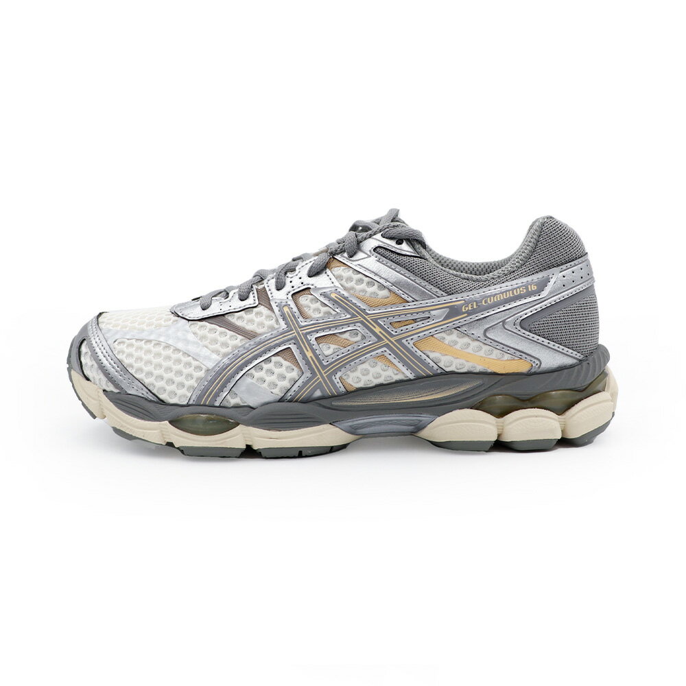 【全館滿額折】 ASICS GEL-CUMULUS 16 米灰 復古 緩衝 休閒 運動鞋 男女款 B6565【新竹皇家1203A733-101】