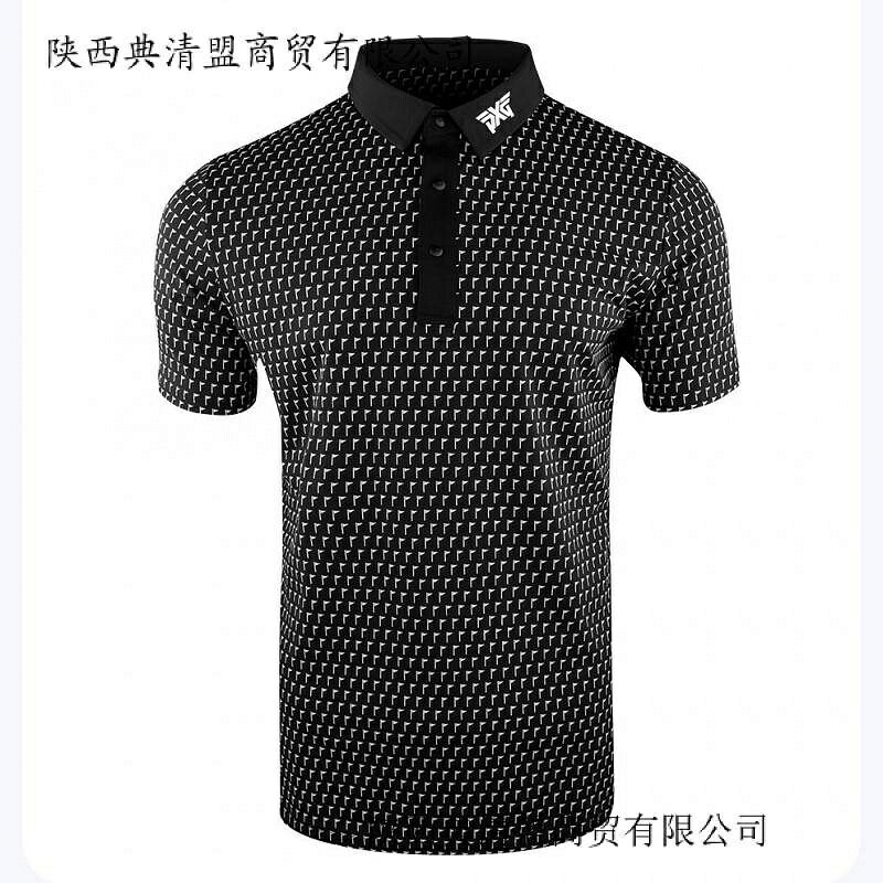 當天發貨24小時新款高爾夫服裝男士短袖T恤POLO衫運動休閒時尚夏季透氣排汗速乾可訂製
