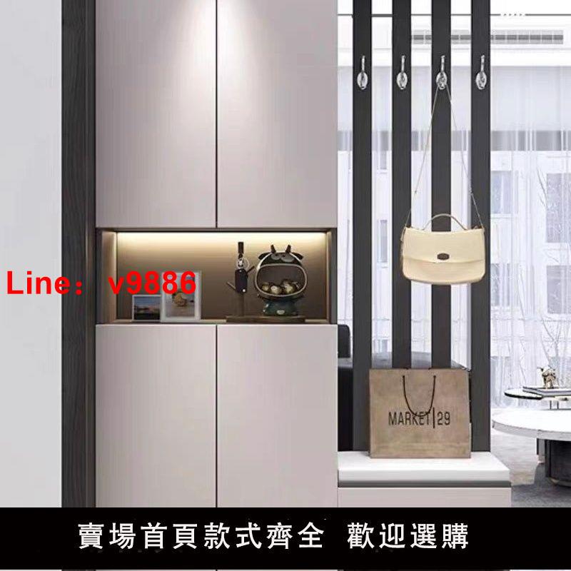 【臺灣公司 超低價】輕奢玄關櫃鞋櫃一體現代簡約客廳屏風玄關隔斷櫃多功能酒櫃儲物櫃