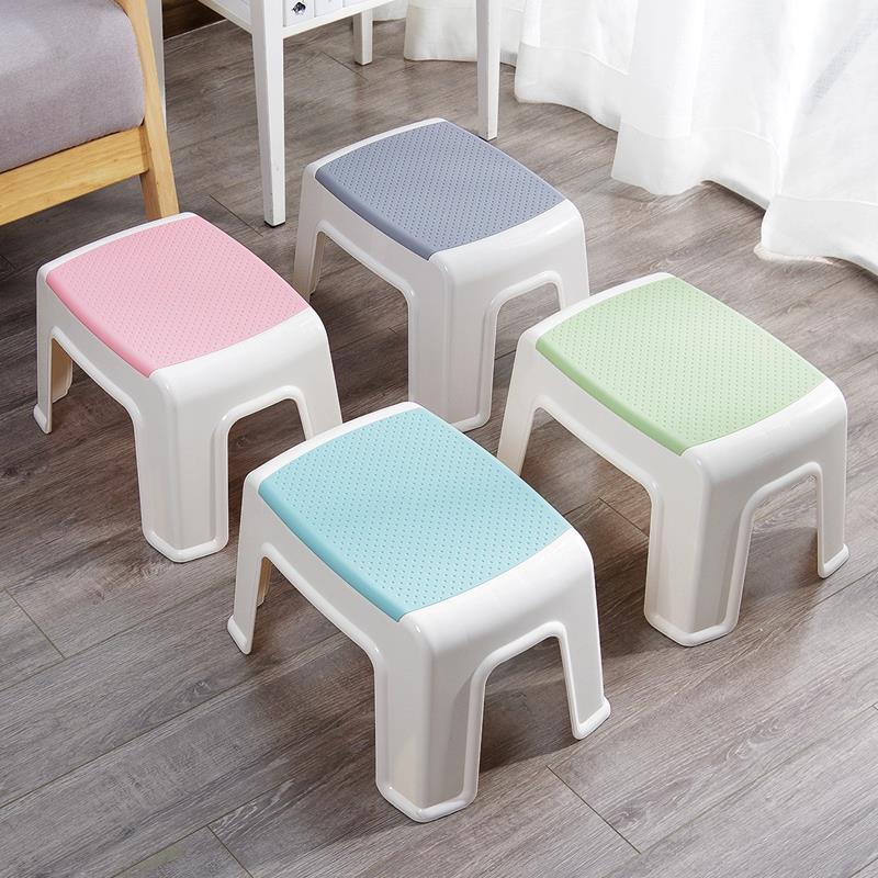 小凳子加厚塑料板凳家用兒童凳廁所防滑墊腳凳洗澡矮凳成人換鞋凳