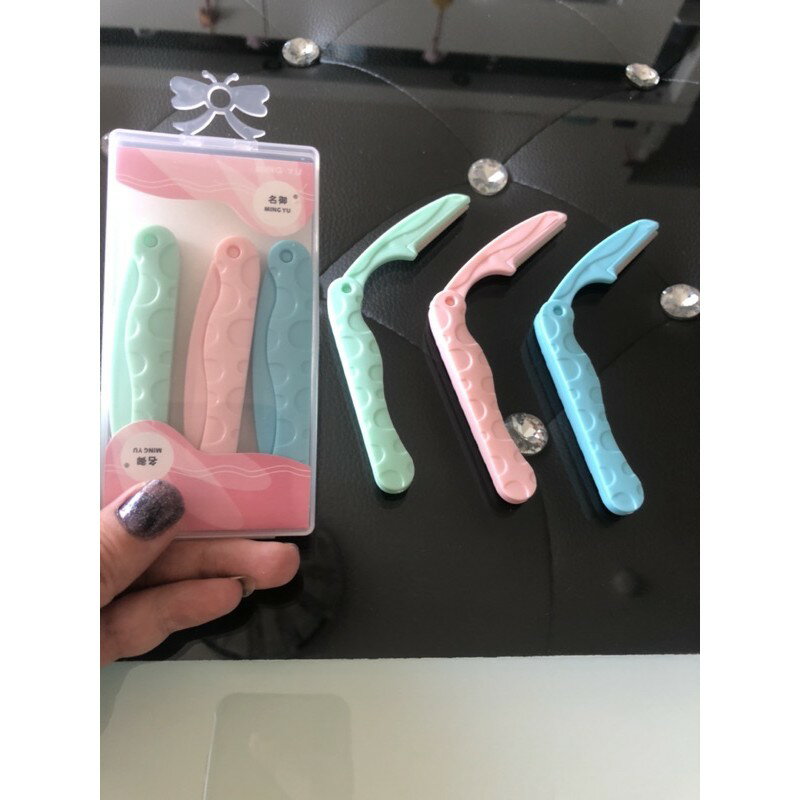 ✨ 嗨皮屋 高顏值折疊修眉刀女初學者折疊式安全型防劃傷刮眉刀剃眉刀修眉神器套裝全套