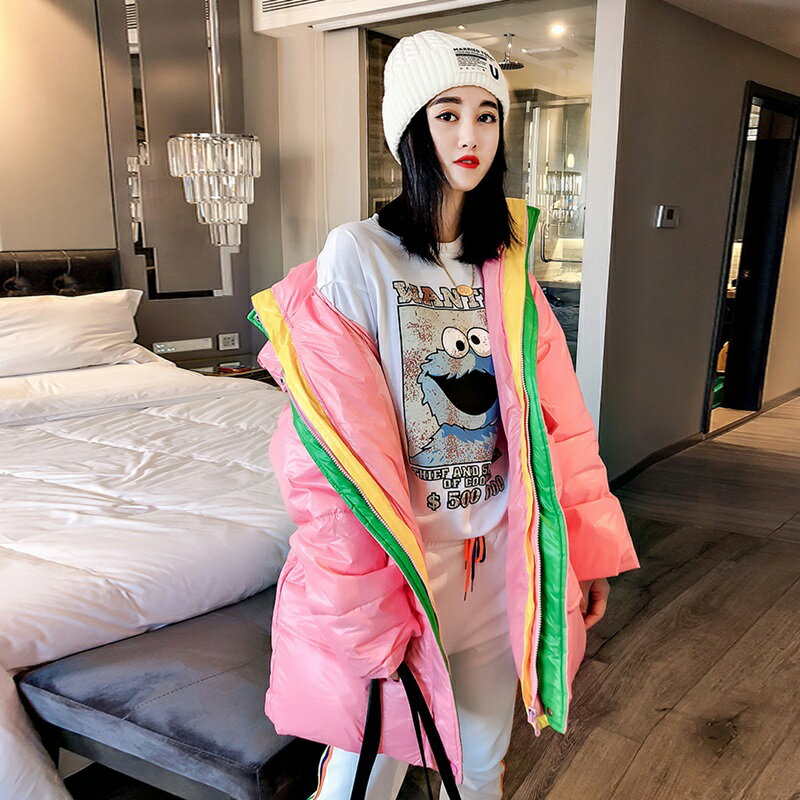 真 羽絨90%白鴨絨 羽絨服白鴨絨夾克-連帽高面純色寬鬆女外套8款73zc42【獨家進口】【米蘭精品】
