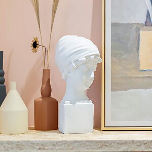北歐家居 創意小擺件 英國少女石膏雕塑擺件 客廳裝飾 素描寫生像