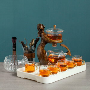 晟窯懶人半全自動茶具套裝玻璃功夫茶杯泡茶器創意辦公室沖茶神器