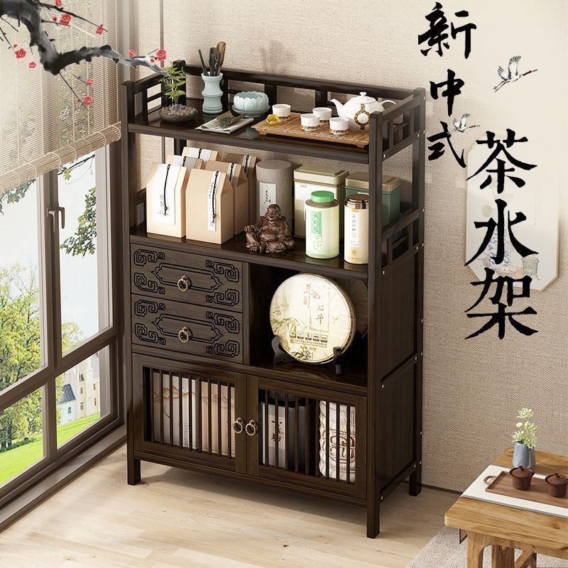 免運 開發票 餐邊櫃 酒櫃 儲物櫃 微波爐櫃 茶水櫃 茶水櫃博古架客廳茶櫃邊櫃沙發邊幾角幾茶葉收納架茶杯茶具置物架