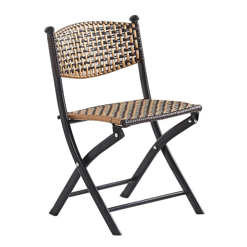 藤椅折疊椅靠背椅休閒椅餐椅小椅子塑料編織椅小凳子戶外