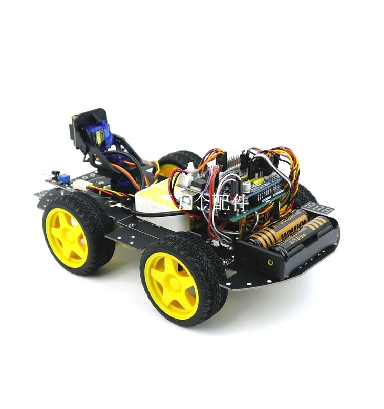 Arduino WIFI智慧小車 攝像頭雲臺UNO R3四驅循跡避障機器人套件[領邦五金配件]