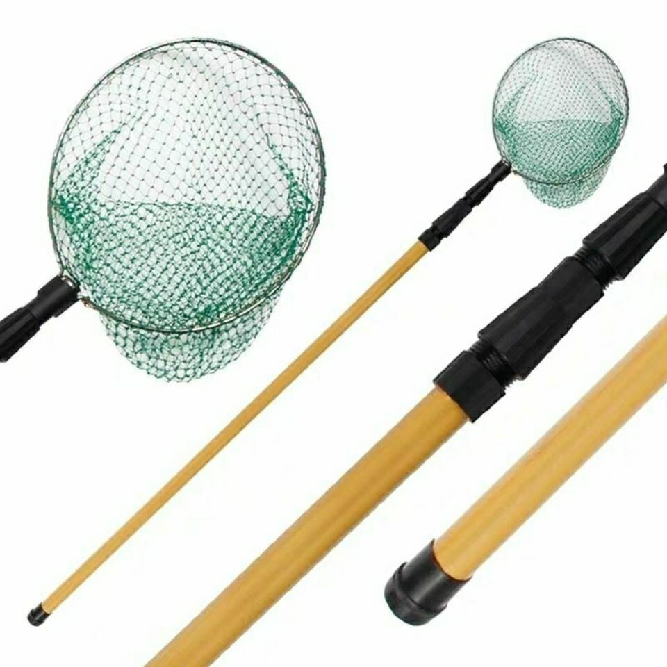 抄網竿伸縮桿絕緣玻璃鋼抄網全套魚竿撈魚網兜捕魚抄網桿漁網雙桿【宜家良品百貨】