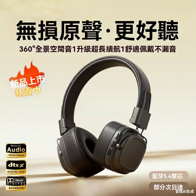 【超長續航降噪】頭戴式藍牙耳機 無線耳機 主動降噪 電競遊戲 電腦耳麥 有線雙模 四六級考試 舒適佩戴 2025新款