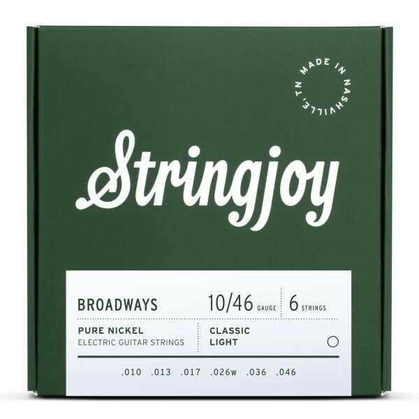 美國 手工 Stringjoy 10-46 11-48 BROADWAYS 純鎳 電吉他弦 [唐尼樂器]