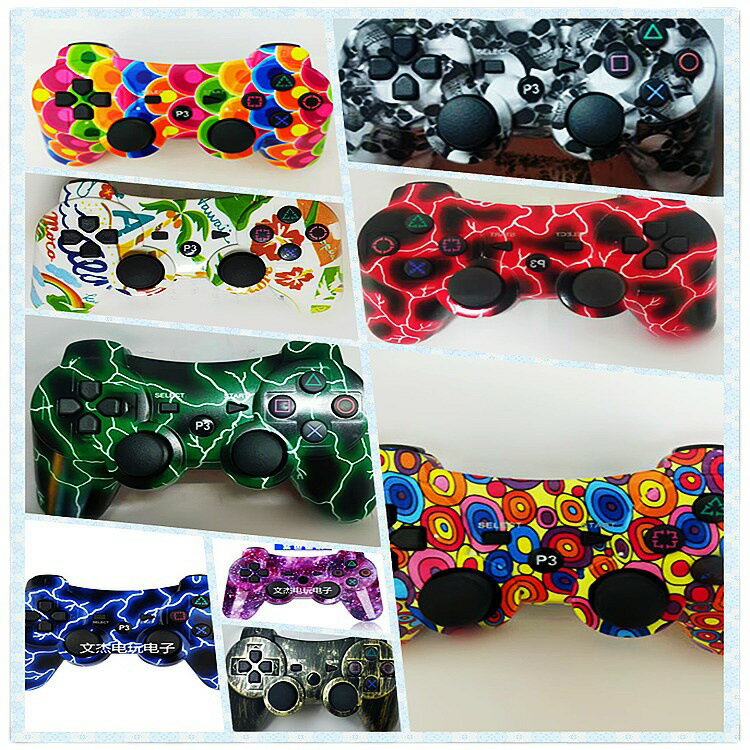 ps3手柄PC雙震藍芽遊戲PS3無線藍芽ps3遊戲彎形裸機