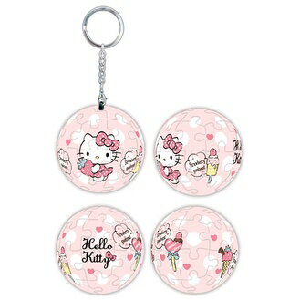 百耘圖 - HELLO KITTY草莓冰淇淋立體球型拼圖鑰匙圈24片 - HP0124245