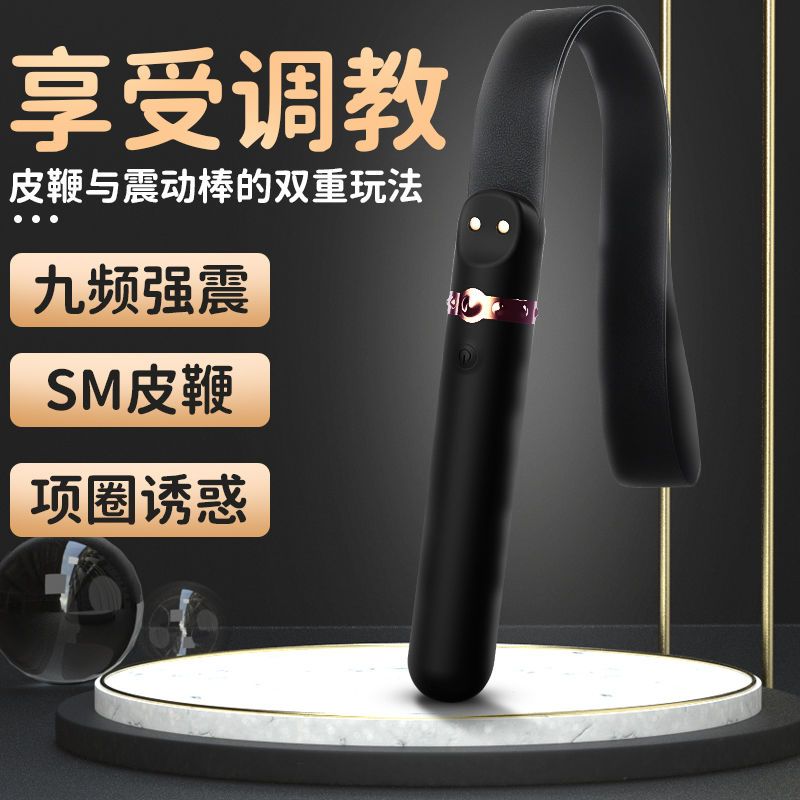 【保密包裝】具情趣男女九頻震動棒雙重玩法皮鞭sp工具夫妻調情懲罰鞭子158M 快速出貨