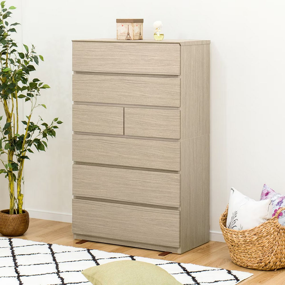 ◎防傾倒 高整理衣櫃 斗櫃 QUESS 80 6抽 GY NITORI宜得利家居